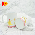 14oz Großhandel Neues Design Weihnachten Custom Keramik Kaffeetasse Milch Tasse Promotion Geschenkbecher